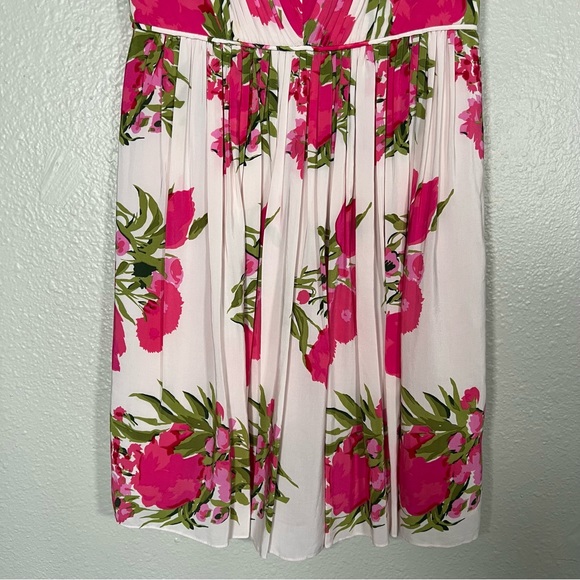 Boden Pink Floral Garden Party Swishy Dress Size 4 Petite - Picture 7 of 15